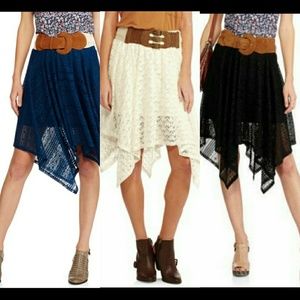 Burgundy  Lace Skirt